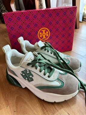 Tory Burch Green Good Luck Low-Top Sneakers